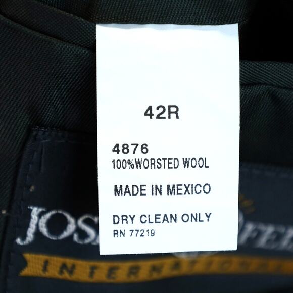 Joseph and Feiss Sport Coat Mens 42R Brown Wool Houndstooth Jacket Ventless - Picture 4 of 12